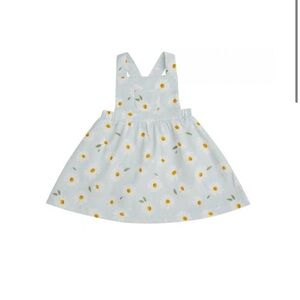 Angel Dear Baby Girl Daisy Print Corduroy Overall Dress